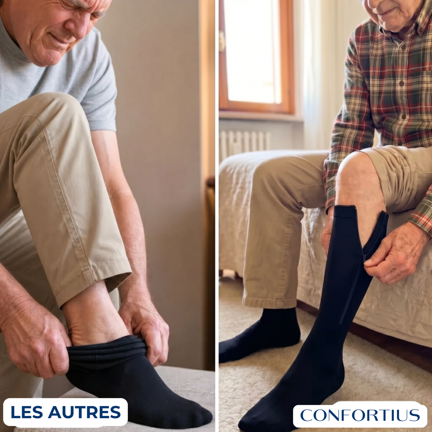 Bas de Contention Zippés Confortius™